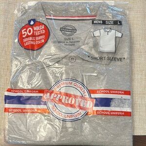Galaxy by Harvic‎ Uniform Gray Polo Shirt size L NWT